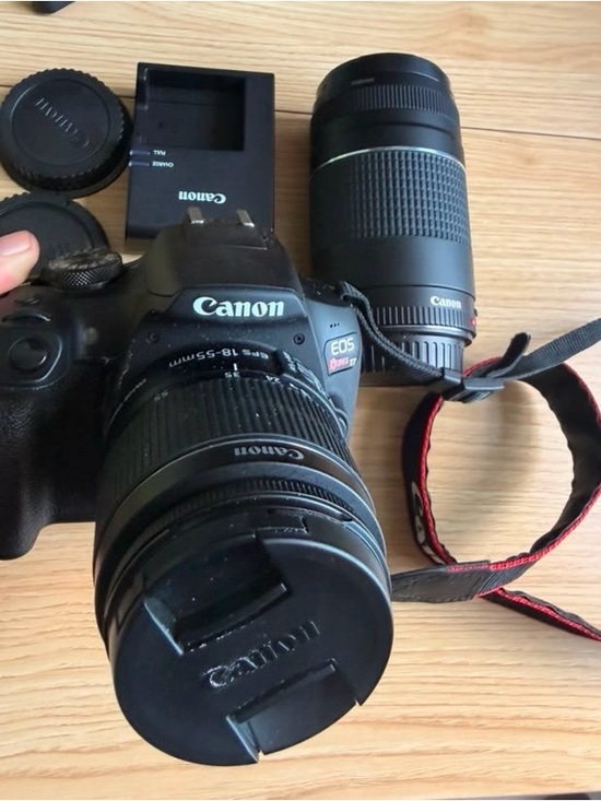 Canon Other - Canon EOS Rebel T7 Camera double lens kit with EF-S 18-55mm and EF 75-300mm lens